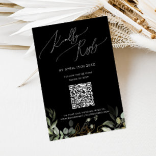 Cartons Réponse Whimsical Green Black and Gold QR Code