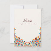Cartons Réponse Whimsical Luxury ivoire Floral Style Mariage front (Dos)