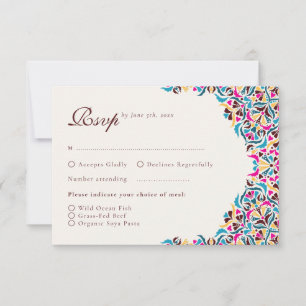 Cartons Réponse Whimsical Luxury ivoire Floral Style Mariage front