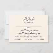Cartons Réponse Whimsical Quirky Mariage manuscrit (Devant)