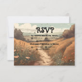 Cartons Réponse Whimsical Rustic Fleur sauvage Meadow Mariage (Devant)