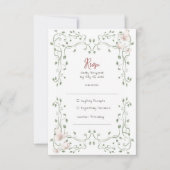Cartons Réponse Whimsical Sage Greenery Wedding (Devant)