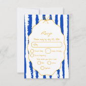 Cartons Réponse Whimsical Stripes Handwritten Painted Wedding  (Devant)