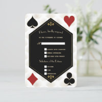 White Art Deco Gatsby Casino Vegas Poker Mariage