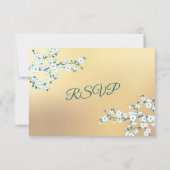 Cartons Réponse White Gold Elegant Floral (Dos)