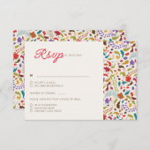 Cartons Réponse Wild Rose Woods Exotic Flower Garden Mariage (Devant / Derrière)