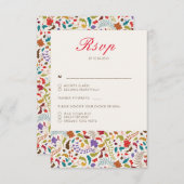 Cartons Réponse Wild Rose Woods Exotic Flower Garden Mariage (Devant / Derrière)