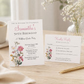 Cartons Réponse Wildflower Birthday Party