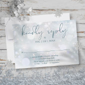 Cartons Réponse Winter Wonderland Élégant Script Mariage de neige