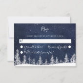 Cartons Réponse Winter Wonderland Starry Night Snow Forest Mariage (Devant)