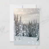 Cartons Réponse Wonderland Woodland Mariage de script de neige (Dos)