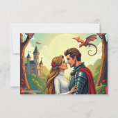 Cartons Réponse Woodland Enchanted Forest Castle Fairytale Wedding (Dos)