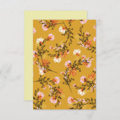 Cartons Réponse Yellow background flowers (Devant / Derrière)