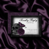 Cartons Réponse Zodiac Magie | Plum violet foncé Roses de crâne go