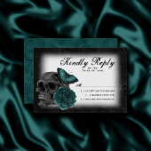 Cartons Réponse Zodiac Magie | Turquoise foncé vert crâne gothique