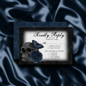 Cartons Réponse Zodiaque magic | Dark Navy Blue Gothic Skull
