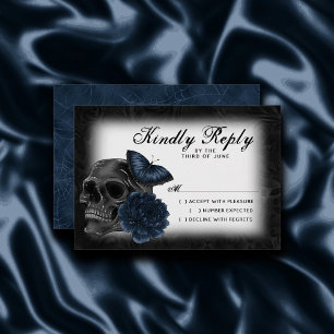 Cartons Réponse Zodiaque magic   Dark Navy Blue Gothic Skull