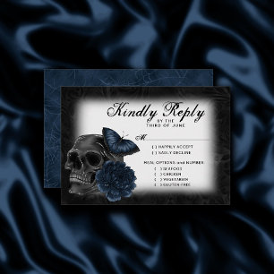 Cartons Réponse Zodiaque magic   Dark Navy Blue Gothic Skull
