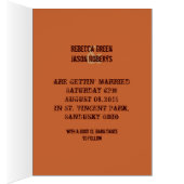 cartons rustiques pays mariage de tournesol (Intérieur (Droit))