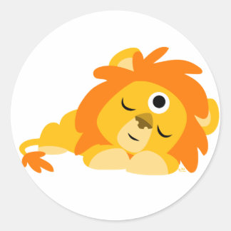 Cartoon à surveiller mignon autocollant Lion