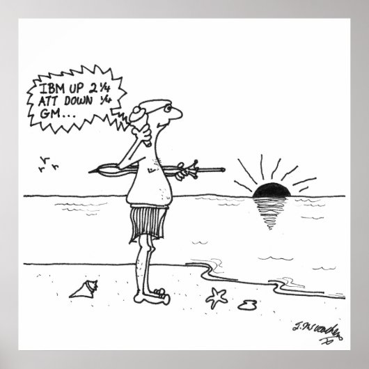 Cartoon aandelenmarkt 4013 poster (Voorkant)