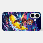 Cartoon Aap Banaan Pret Hoesje (Achterkant (horizontaal))
