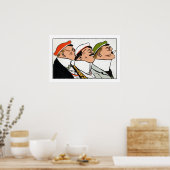  Cartoon Academic Fencing Mensur Poster (Keuken)