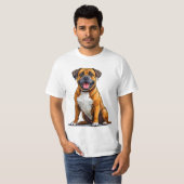 Cartoon-achtige hond t-shirt (Voorkant volledig)