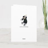 Cartoon Afstuderen Congrats Kaart (Achterkant)