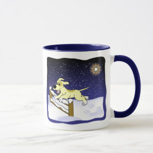 Cartoon Agility Dog Kerstmis Mok