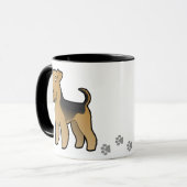 Cartoon Airedale Terrier/Welsh Terrier Mok (Voorkant links)