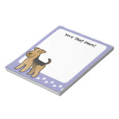 Cartoon Airedale Terrier/Welsh Terrier Notitieblok (Gedraaid)