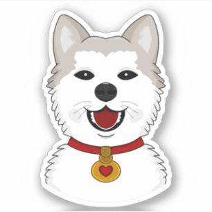 Cartoon Akita dog - vinylsticker Sticker