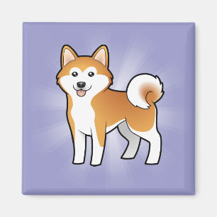 Cartoon Akita Inu/Shiba Inu Magneet