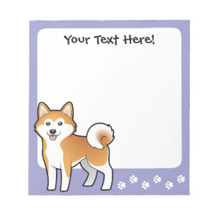 Cartoon Akita Inu/Shiba Inu Notitieblok