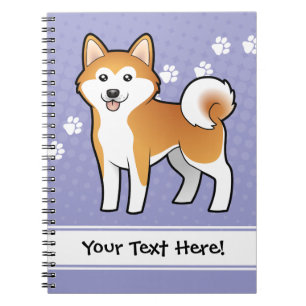 Cartoon Akita Inu/Shiba Inu Notitieboek