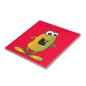 Cartoon Alien-invasie Tegeltje (Zijkant)