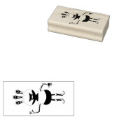 Cartoon Alien Rubber Stamp Rubberstempel (Gestempeld)