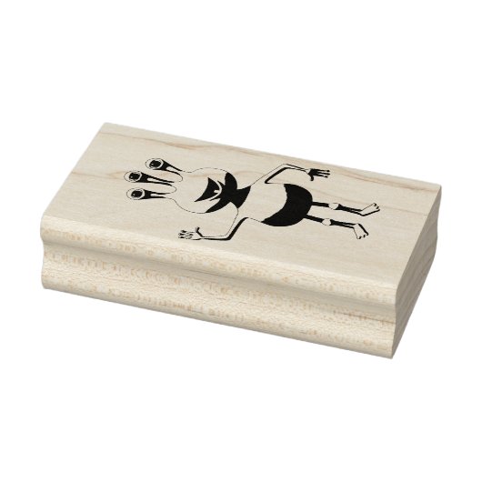 Cartoon Alien Rubber Stamp Rubberstempel (Stempel)
