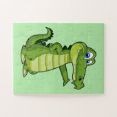 Cartoon Alligator Achtergrond Legpuzzel (Horizontaal)