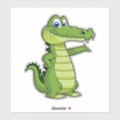 Cartoon Alligator Achtergrond Sticker (Vel)