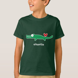 Cartoon Alligator Kind Cute Fun Custom Gift T-Shir T-shirt