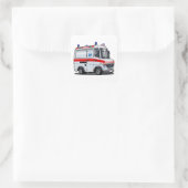 Cartoon Ambulance Auto Vierkante Sticker (Tas)