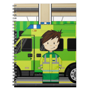Cartoon Ambulance en EMT Notitieboek