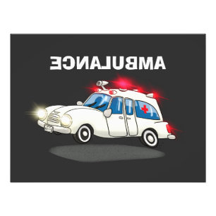 Cartoon Ambulance Foto Afdruk
