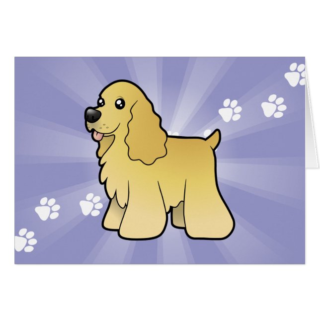 Cartoon American Cocker Spaniel (Voorkant Horizontaal)