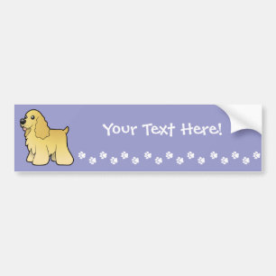 Cartoon American Cocker Spaniel Bumpersticker