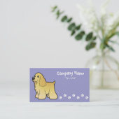 Cartoon American Cocker Spaniel Visitekaartje (Staand voorkant)