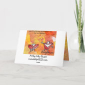 Cartoon amusant Coeurs carte Valentine (Dos)