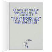 Cartoon amusant Cowboy Get-Well Card (Intérieur (Droit))